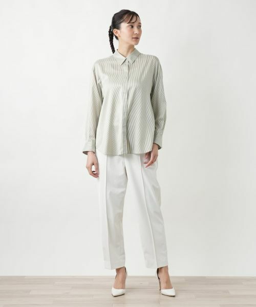 Leilian PLUS HOUSE / レリアンプラスハウス シャツ・ブラウス | ストライプブラウス | 詳細1