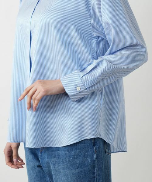 Leilian PLUS HOUSE / レリアンプラスハウス シャツ・ブラウス | ストライプブラウス | 詳細12