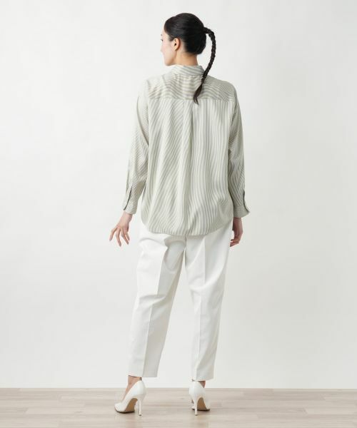 Leilian PLUS HOUSE / レリアンプラスハウス シャツ・ブラウス | ストライプブラウス | 詳細3