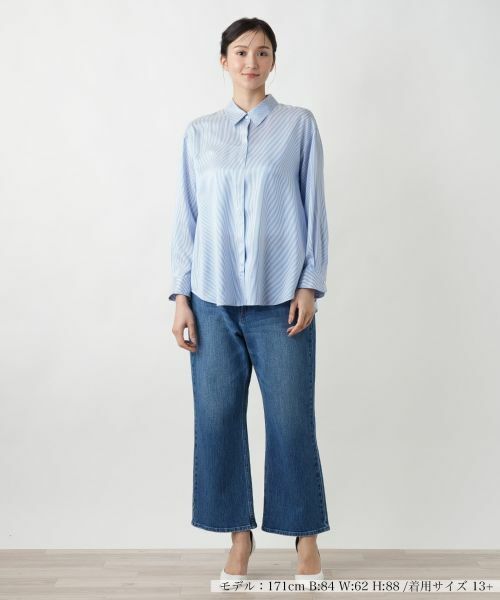 Leilian PLUS HOUSE / レリアンプラスハウス シャツ・ブラウス | ストライプブラウス | 詳細4