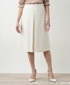 Leilian PLUS HOUSE / レリアンプラスハウス ミニ・ひざ丈スカート | ツイードスカ−ト