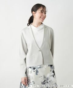 Leilian PLUS HOUSE / レリアンプラスハウス テーラードジャケット | ニットジャケット【BOURGE】