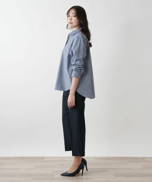 Leilian PLUS HOUSE / レリアンプラスハウス シャツ・ブラウス | ストライプシャツ【プラス企画】 | 詳細2