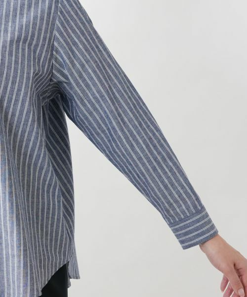 Leilian PLUS HOUSE / レリアンプラスハウス シャツ・ブラウス | ストライプシャツ【プラス企画】 | 詳細9