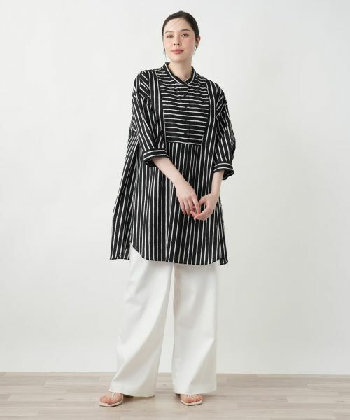 Leilian PLUS HOUSE / レリアンプラスハウス シャツ・ブラウス | 【店舗人気】切替チュニックブラウス【プラス企画】 | 詳細1