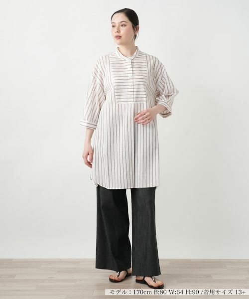 Leilian PLUS HOUSE / レリアンプラスハウス シャツ・ブラウス | 【店舗人気】切替チュニックブラウス【プラス企画】 | 詳細4