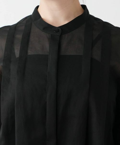 Leilian PLUS HOUSE / レリアンプラスハウス シャツ・ブラウス | 【店舗人気】バンドカラー比翼ブラウス【プラス企画】 | 詳細10