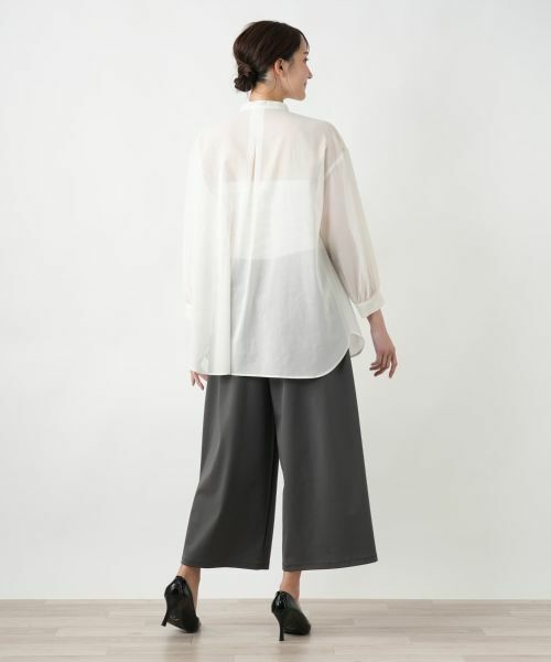 Leilian PLUS HOUSE / レリアンプラスハウス シャツ・ブラウス | 【店舗人気】バンドカラー比翼ブラウス【プラス企画】 | 詳細3