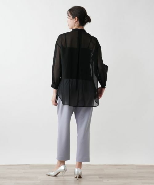 Leilian PLUS HOUSE / レリアンプラスハウス シャツ・ブラウス | 【店舗人気】バンドカラー比翼ブラウス【プラス企画】 | 詳細6