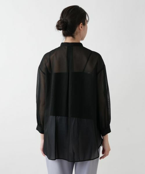 Leilian PLUS HOUSE / レリアンプラスハウス シャツ・ブラウス | 【店舗人気】バンドカラー比翼ブラウス【プラス企画】 | 詳細9