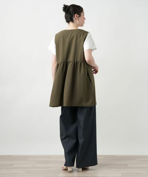 Leilian PLUS HOUSE / レリアンプラスハウス テーラードジャケット | 【店舗人気】Vネックベスト【プラス企画】 | 詳細3