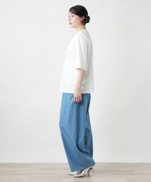 Leilian PLUS HOUSE / レリアンプラスハウス Tシャツ | 【店舗人気】刺繍プリントTシャツ【プラス企画】 | 詳細5