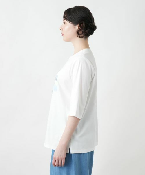 Leilian PLUS HOUSE / レリアンプラスハウス Tシャツ | 【店舗人気】刺繍プリントTシャツ【プラス企画】 | 詳細8