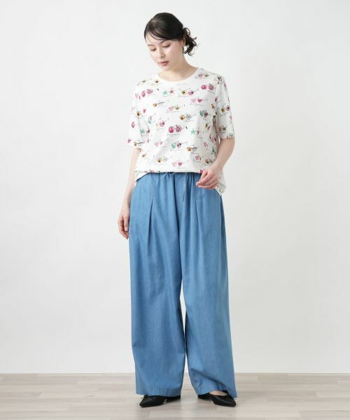 Leilian PLUS HOUSE / レリアンプラスハウス カットソー | 【店舗人気】プリントカットソー【プラス企画】 | 詳細1