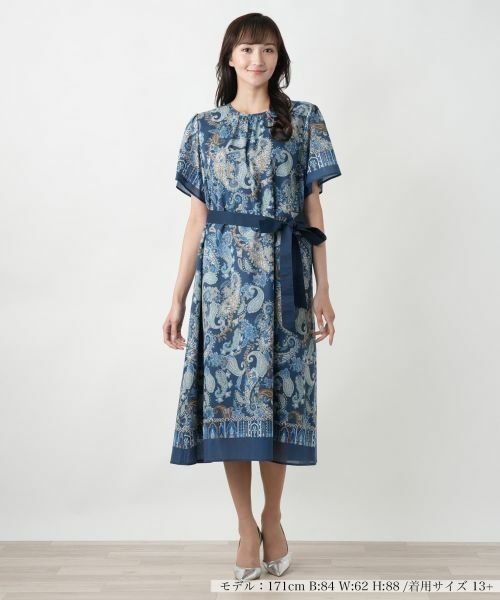 Leilian PLUS HOUSE / レリアンプラスハウス ドレス | 【店舗人気】ペイズリーフレアワンピース【プラス企画】 | 詳細1