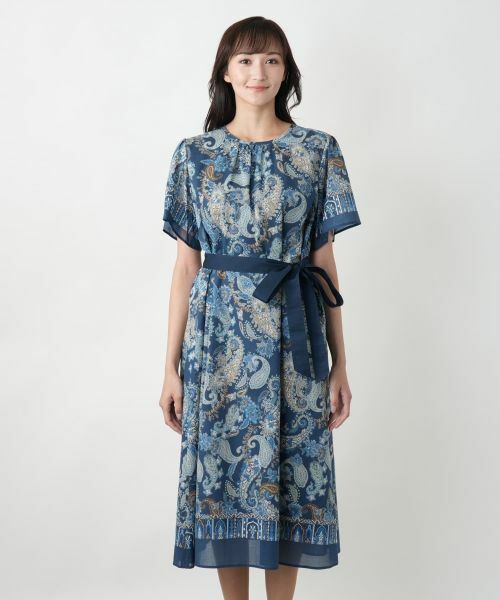 Leilian PLUS HOUSE / レリアンプラスハウス ドレス | 【店舗人気】ペイズリーフレアワンピース【プラス企画】 | 詳細5