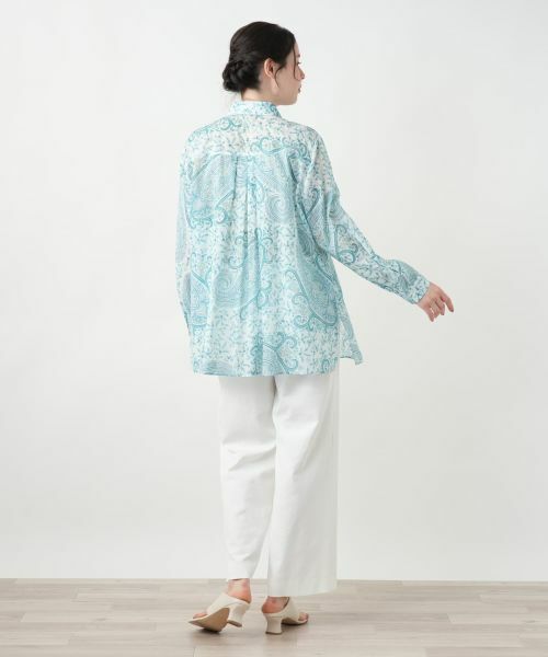 Leilian PLUS HOUSE / レリアンプラスハウス 【店舗人気】ペイズリーブラウス【ERICA】【プラス企画】 ペイズリー柄ブラウス【Leilian WHITE LABEL】|レリアン プラス