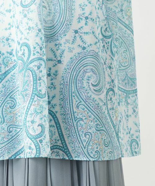 Leilian PLUS HOUSE / レリアンプラスハウス シャツ・ブラウス | 【店舗人気】ペイズリー柄キーネックブラウス【ERICA】【プラス企画】 | 詳細10