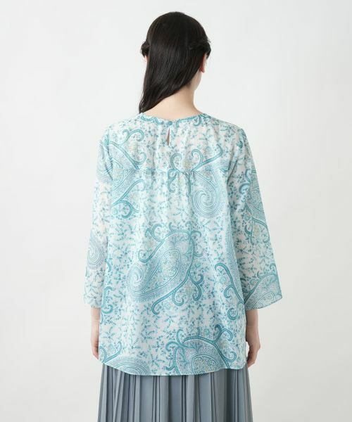 Leilian PLUS HOUSE / レリアンプラスハウス シャツ・ブラウス | 【店舗人気】ペイズリー柄キーネックブラウス【ERICA】【プラス企画】 | 詳細6