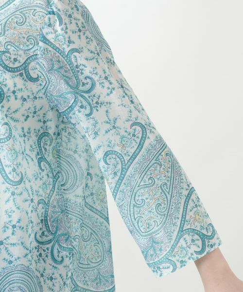 Leilian PLUS HOUSE / レリアンプラスハウス シャツ・ブラウス | 【店舗人気】ペイズリー柄キーネックブラウス【ERICA】【プラス企画】 | 詳細9