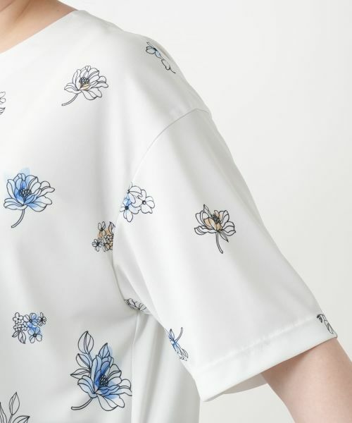 Leilian PLUS HOUSE / レリアンプラスハウス カットソー | 【店舗人気】プリントキーネックカットソー【プラス企画】 | 詳細10