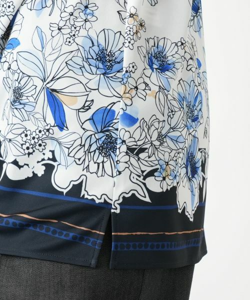 Leilian PLUS HOUSE / レリアンプラスハウス カットソー | 【店舗人気】プリントキーネックカットソー【プラス企画】 | 詳細11