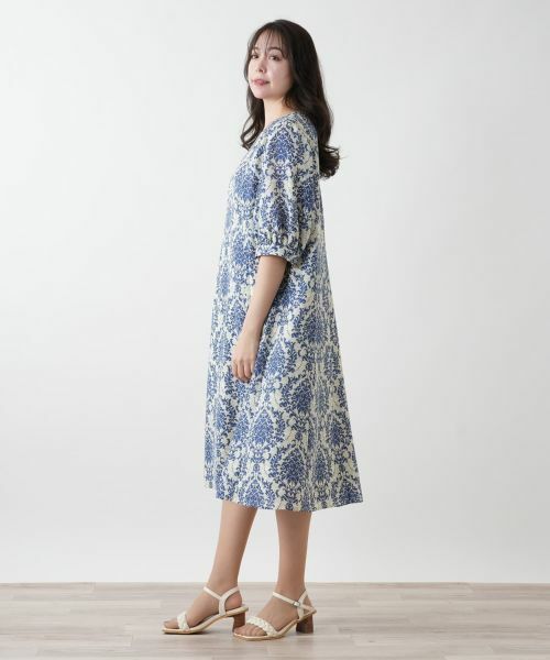 Leilian PLUS HOUSE / レリアンプラスハウス ドレス | 【店舗人気】プリントフレアワンピース【プラス企画】 | 詳細2