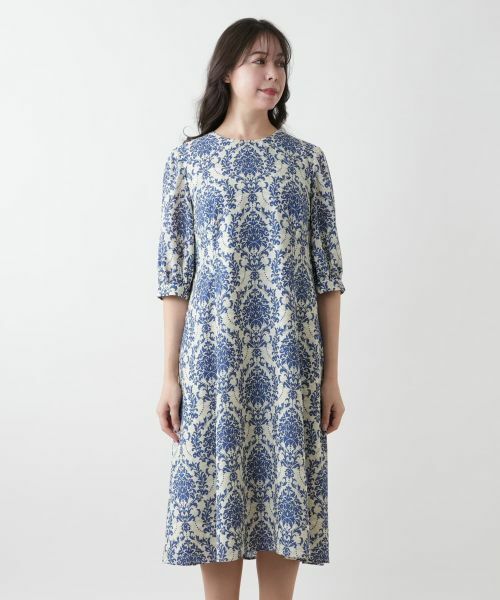 Leilian PLUS HOUSE / レリアンプラスハウス ドレス | 【店舗人気】プリントフレアワンピース【プラス企画】 | 詳細4