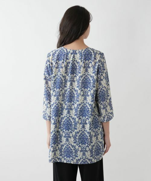Leilian PLUS HOUSE / レリアンプラスハウス シャツ・ブラウス | プリントキーネックブラウス【プラス企画】 | 詳細6