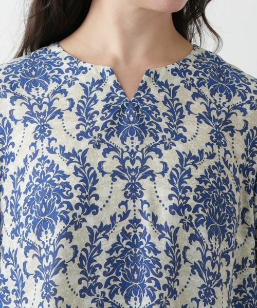 Leilian PLUS HOUSE / レリアンプラスハウス シャツ・ブラウス | プリントキーネックブラウス【プラス企画】 | 詳細7