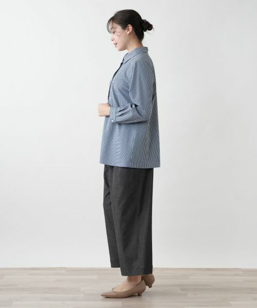 Leilian PLUS HOUSE / レリアンプラスハウス シャツ・ブラウス | 【店舗人気】ストライプブラウス【プラス企画】 | 詳細2