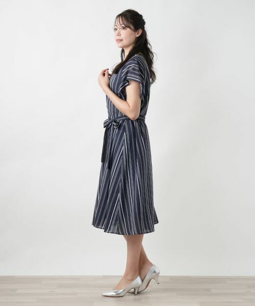 Leilian PLUS HOUSE / レリアンプラスハウス ドレス | ストライプワンピース【プラス企画】 | 詳細2