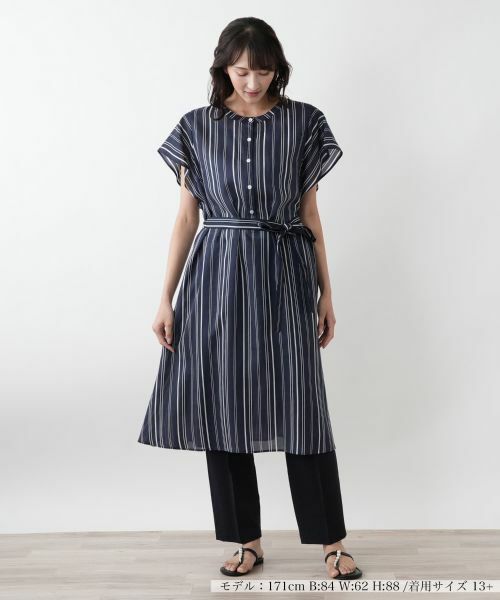 Leilian PLUS HOUSE / レリアンプラスハウス ドレス | ストライプワンピース【プラス企画】 | 詳細5