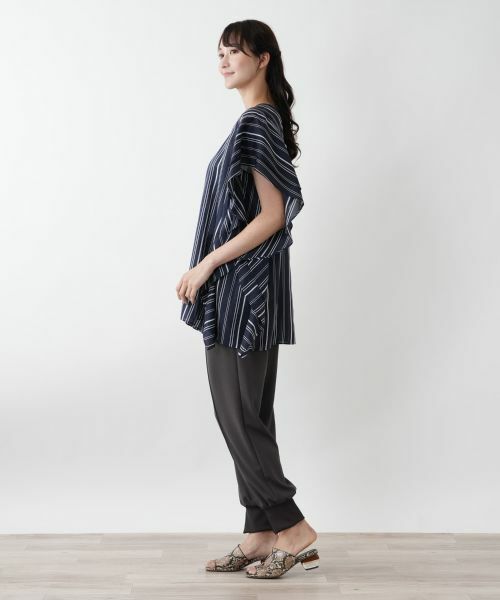 Leilian PLUS HOUSE / レリアンプラスハウス シャツ・ブラウス | ストライプラッフルブラウス【プラス企画】 | 詳細2