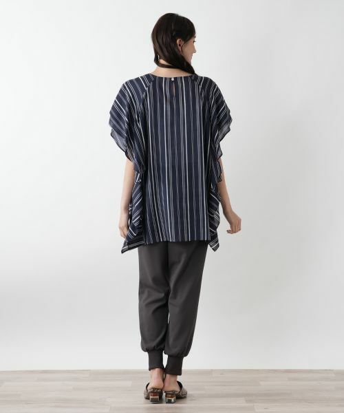 Leilian PLUS HOUSE / レリアンプラスハウス シャツ・ブラウス | ストライプラッフルブラウス【プラス企画】 | 詳細3