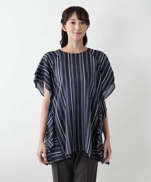 Leilian PLUS HOUSE / レリアンプラスハウス シャツ・ブラウス | ストライプラッフルブラウス【プラス企画】 | 詳細4