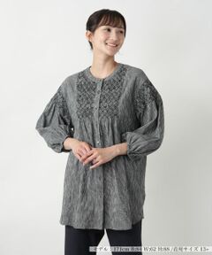 レリアン　17+　涼しいチュニック❗ セール】 【店舗人気】チュニックブラウス【プラス企画