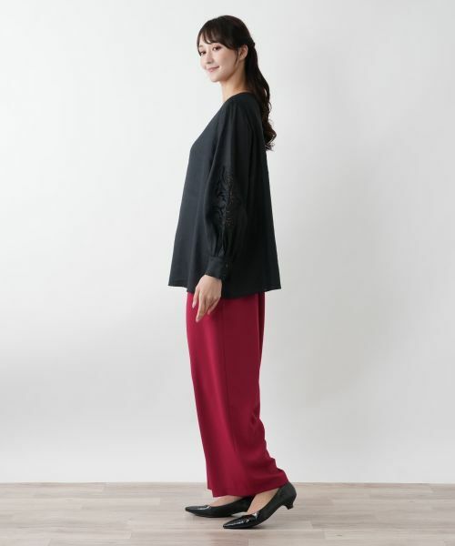 Leilian PLUS HOUSE / レリアンプラスハウス シャツ・ブラウス | 刺繍バルーンスリーブブラウス【プラス企画】 | 詳細2