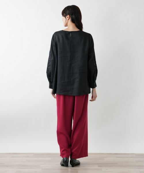 Leilian PLUS HOUSE / レリアンプラスハウス シャツ・ブラウス | 刺繍バルーンスリーブブラウス【プラス企画】 | 詳細3