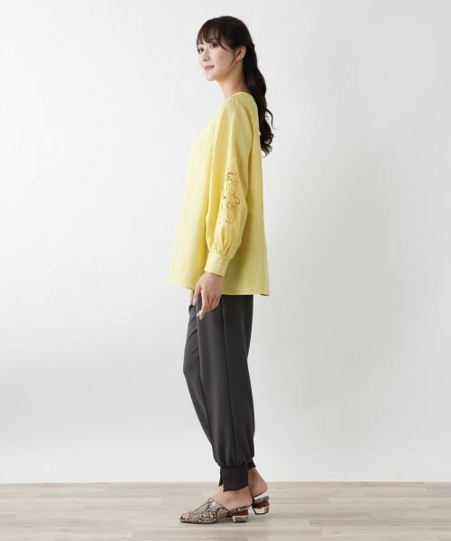 Leilian PLUS HOUSE / レリアンプラスハウス シャツ・ブラウス | 刺繍バルーンスリーブブラウス【プラス企画】 | 詳細5