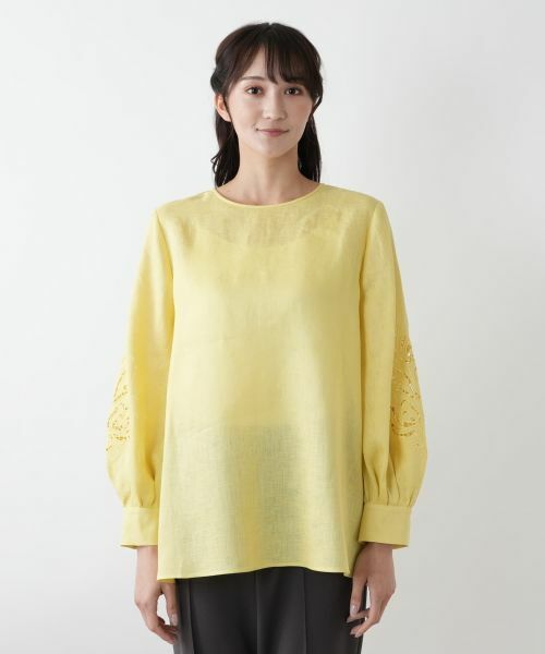 Leilian PLUS HOUSE / レリアンプラスハウス シャツ・ブラウス | 刺繍バルーンスリーブブラウス【プラス企画】 | 詳細7