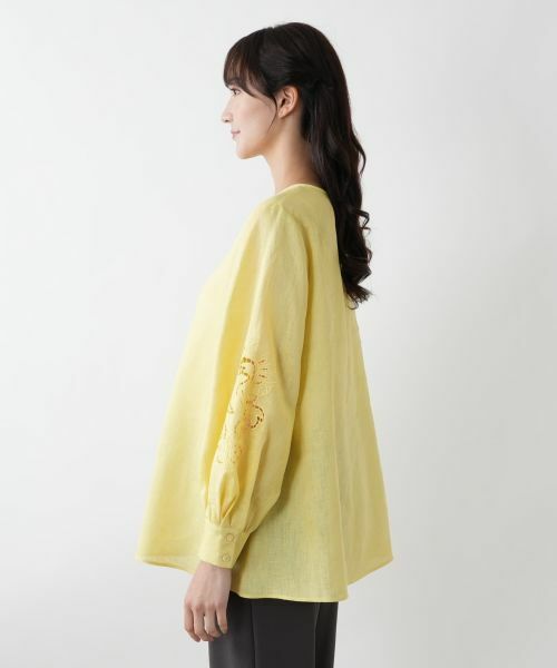 Leilian PLUS HOUSE / レリアンプラスハウス シャツ・ブラウス | 刺繍バルーンスリーブブラウス【プラス企画】 | 詳細8