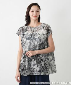 Leilian PLUS HOUSE / レリアンプラスハウス シャツ・ブラウス | 【店舗人気】フラワープリントブラウス【プラス企画】