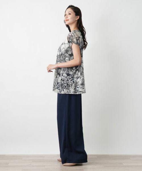 Leilian PLUS HOUSE / レリアンプラスハウス シャツ・ブラウス | 【店舗人気】フラワープリントブラウス【プラス企画】 | 詳細2