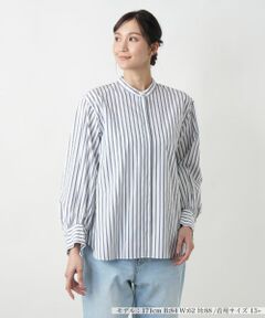 Leilian PLUS HOUSE / レリアンプラスハウス シャツ・ブラウス | 【店舗人気】ストライプブラウス