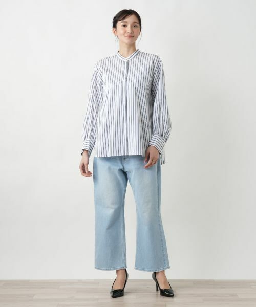 Leilian PLUS HOUSE / レリアンプラスハウス シャツ・ブラウス | 【店舗人気】ストライプブラウス | 詳細1