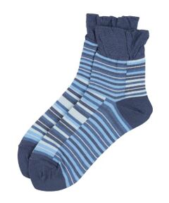 Leilian PLUS HOUSE / レリアンプラスハウス ソックス | 【店舗人気】ランダムボーダーフリルソックス