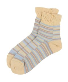 Leilian PLUS HOUSE / レリアンプラスハウス ソックス | 【店舗人気】ランダムボーダーフリルソックス