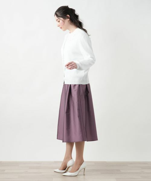 Leilian PLUS HOUSE / レリアンプラスハウス カーディガン・ボレロ | フラワー刺繍Vネックカーディガン【CORSINI & PROTI】 | 詳細2