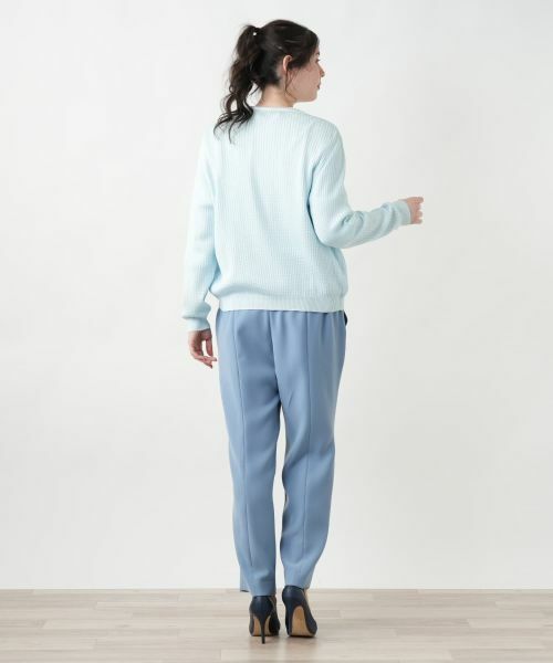 Leilian PLUS HOUSE / レリアンプラスハウス カーディガン・ボレロ | フラワー刺繍Vネックカーディガン【CORSINI & PROTI】 | 詳細6